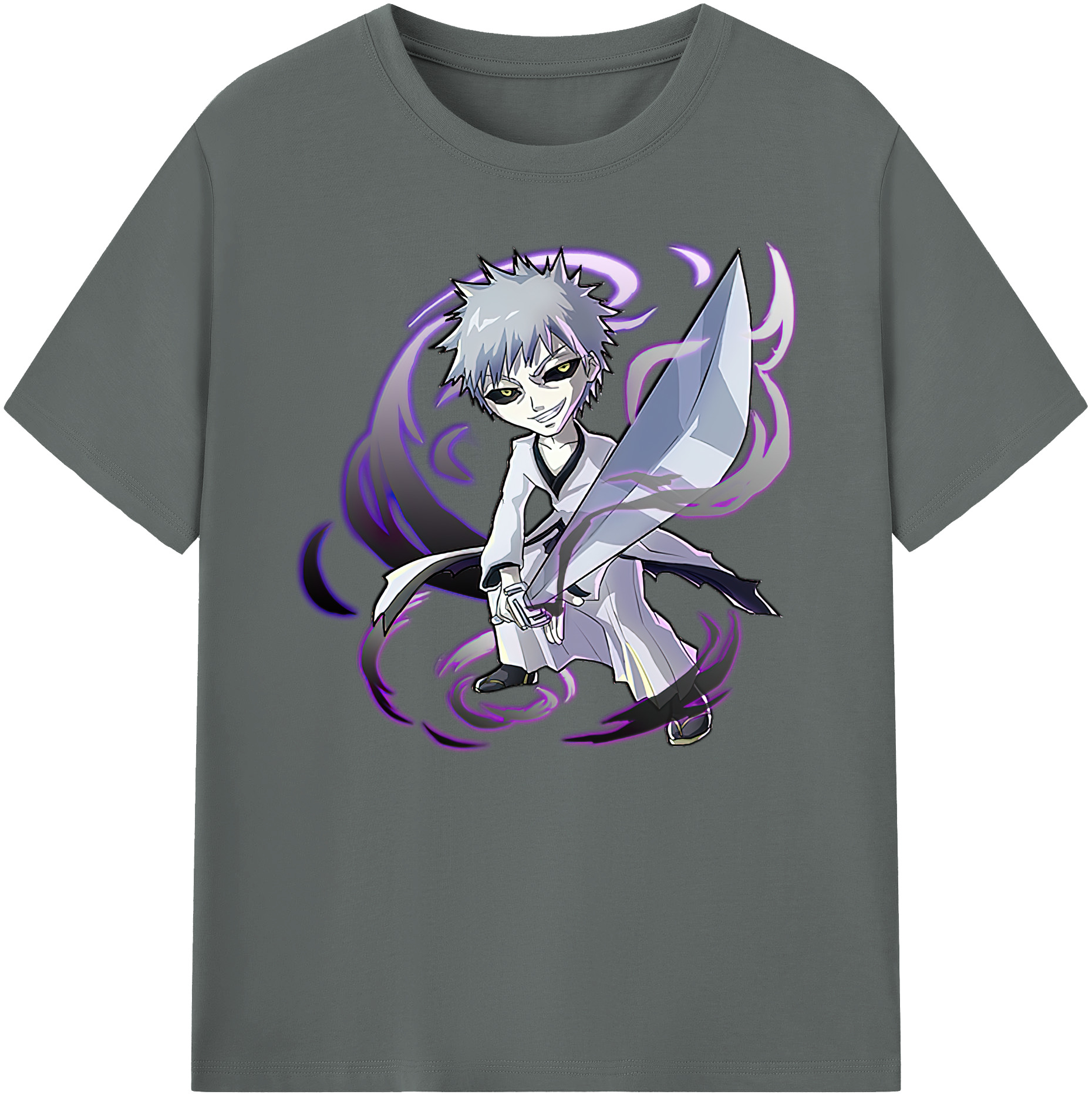（画像用） ブリーチ 黒崎一護（くろさき いちご）BLEACH Kurosaki Ichigo 綿100％ メンズ半袖Tシャツ｜肌触りやわらか＆通気性